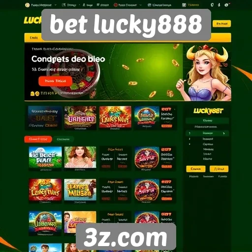 Análise da interface do site bet lucky888